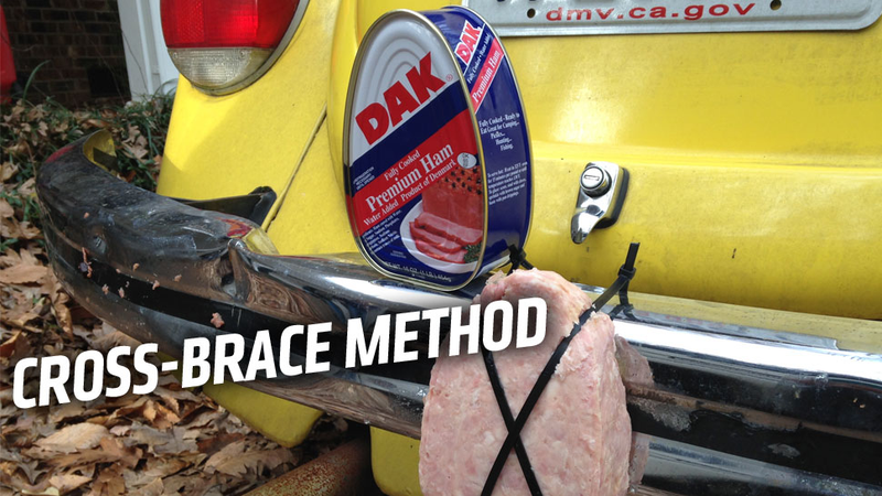 Illustration for article titled Can You Use A Canned Ham As A Bumper Guard?